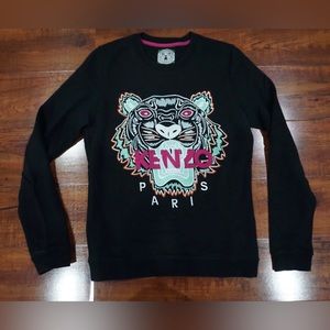 Kenzo Jungle Paris Womens Black Sweater Size Small